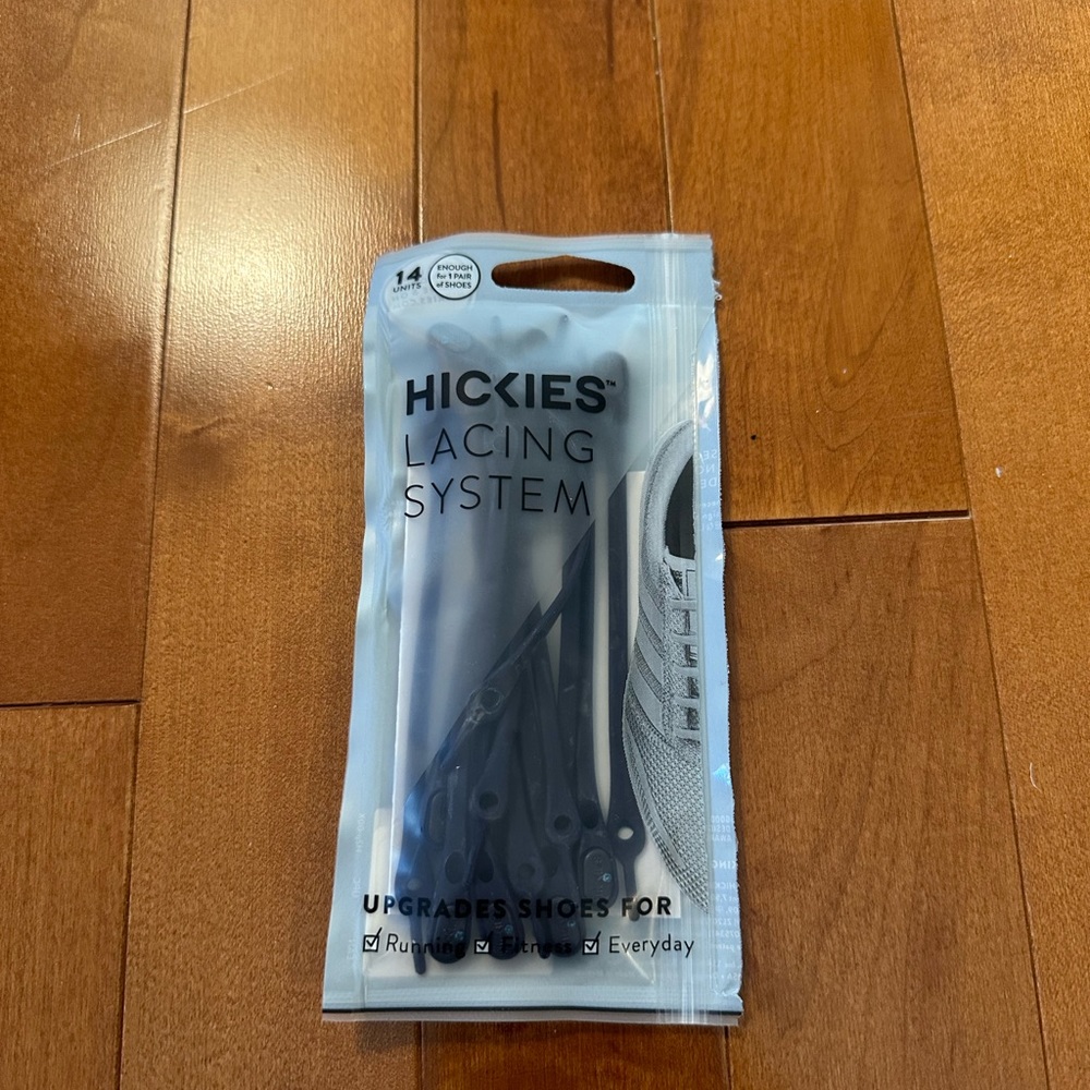 Hickies lacing system, slip-on laces for adult shoes - navy
